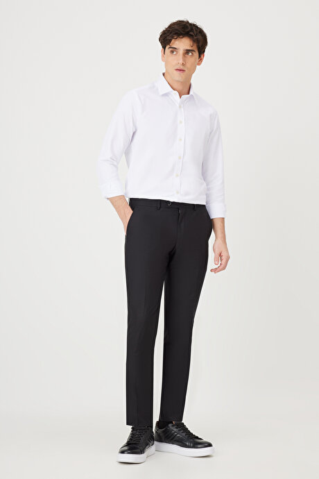 Slim Fit Dar Kesim Klasik Siyah Pantolon resmi