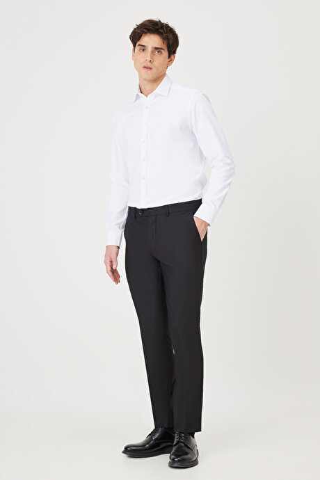 Slim Fit Dar Kesim Klasik Siyah Pantolon resmi