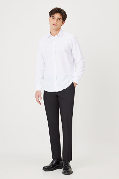 Slim Fit Dar Kesim Klasik Siyah Pantolon resmi