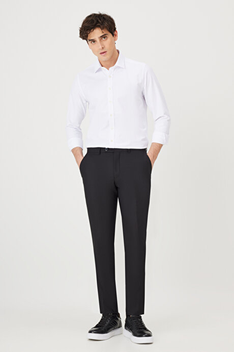 Slim Fit Dar Kesim Klasik Siyah Pantolon resmi