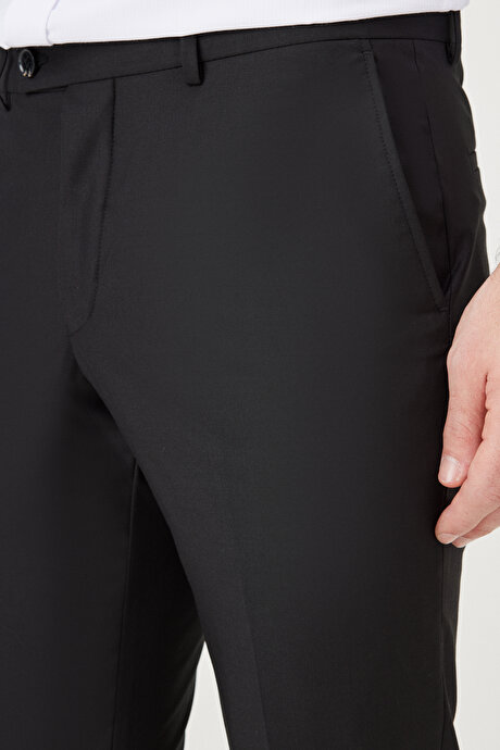 Slim Fit Dar Kesim Klasik Siyah Pantolon resmi