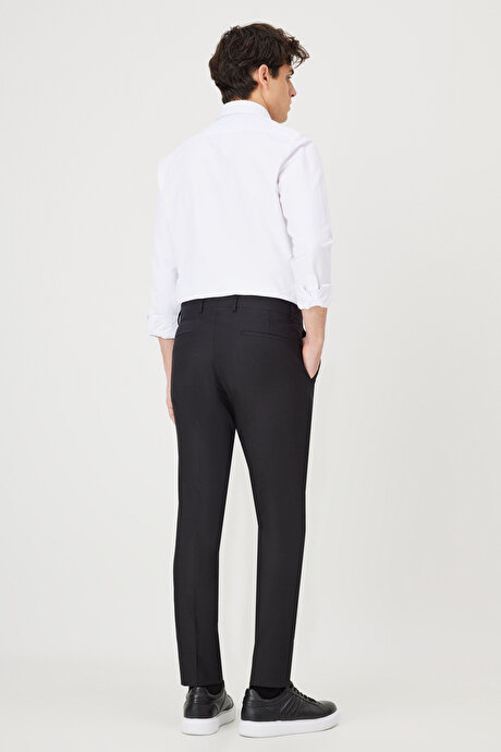 Slim Fit Dar Kesim Klasik Siyah Pantolon resmi