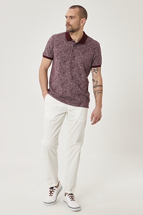 Slim Fit Dar Kesim %100 Pamuk Kanvas Beyaz ÖZEL DİKİM PANTOLON resmi