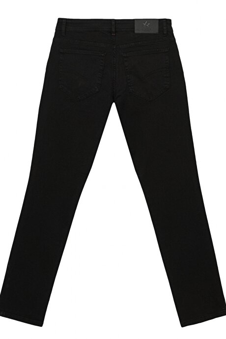 360 Derece Her Yöne Esneyen Rahat Dayanıklı Slim Fit Dar Kesim Siyah Pantolon resmi