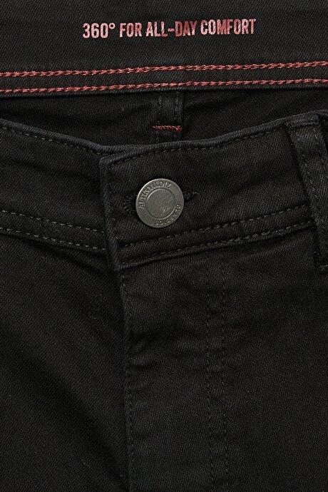 360 Derece Her Yöne Esneyen Rahat Dayanıklı Slim Fit Dar Kesim Siyah Pantolon resmi