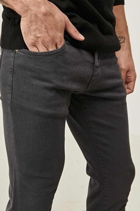 360 Derece Her Yöne Esneyen Slim Fit Dar Kesim Antrasit Pantolon resmi