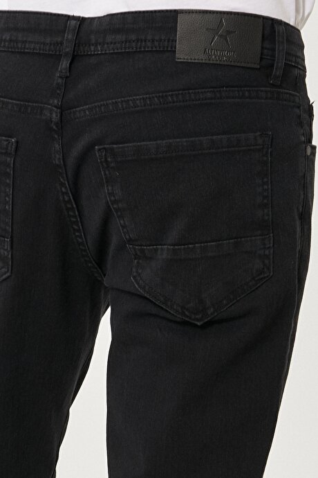 Recycle Slim Fit Dar Kesim Magic Esnek Jean Kot Antrasit Denim Pantolon resmi