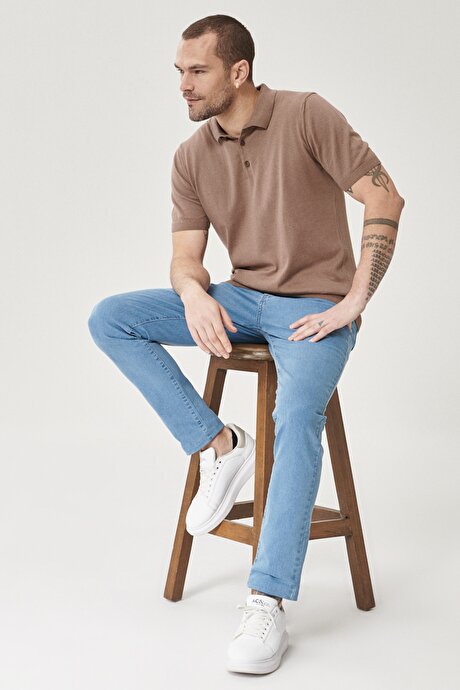 Buz Mavisi Denim Pantolon resmi