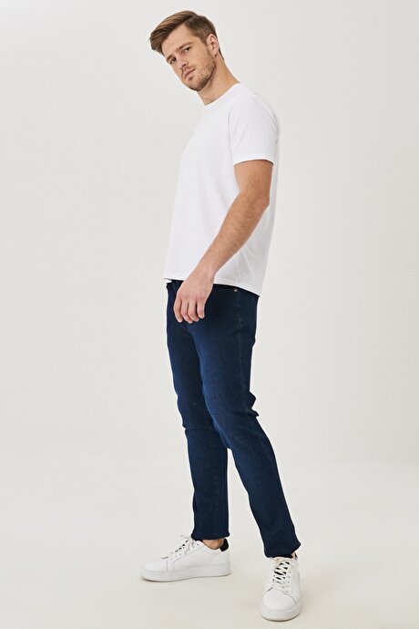 Koyu Lacivert Denim Pantolon resmi