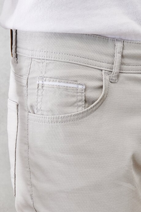 Slim Fit Dar Kesim 5 Cep Esnek Armürlü Taş Chino Pantolon resmi