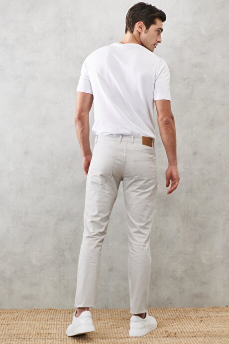 Slim Fit Dar Kesim 5 Cep Esnek Armürlü Taş Chino Pantolon resmi