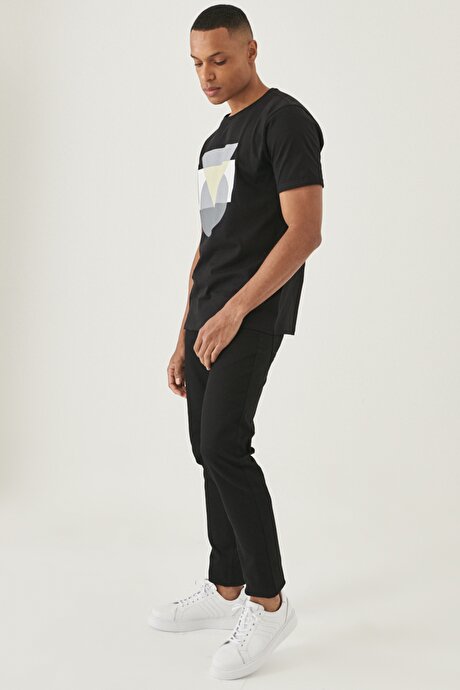 Comfort Fit Geniş Kesim Carlos Kalıp Denim Jean Siyah Denim Pantolon resmi