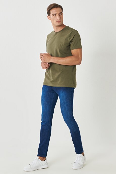Ekstra Slim Fit 5 Cep Casual James Lacivert Denim Pantolon resmi