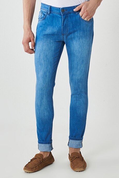 Ekstra Slim Fit 5 Cep Casual James Mavi Denim Pantolon resmi