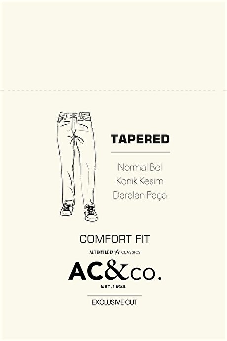 Comfort Fit Geniş Kesim %100 Pamuk Jean Kot Lacivert Denim Pantolon resmi