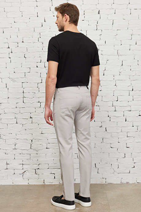 Slim Fit Dar Kesim 5 Cep Armürlü Esnek Taş Pantolon resmi