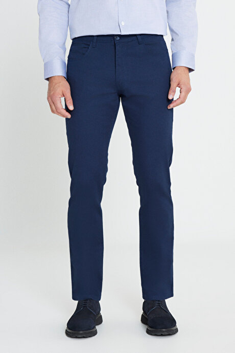 Comfort Fit Rahat Kesim Greensboro Pamuklu Esnek İndigo Pantolon resmi