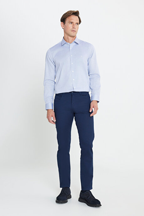 Comfort Fit Rahat Kesim Greensboro Pamuklu Esnek İndigo Pantolon resmi