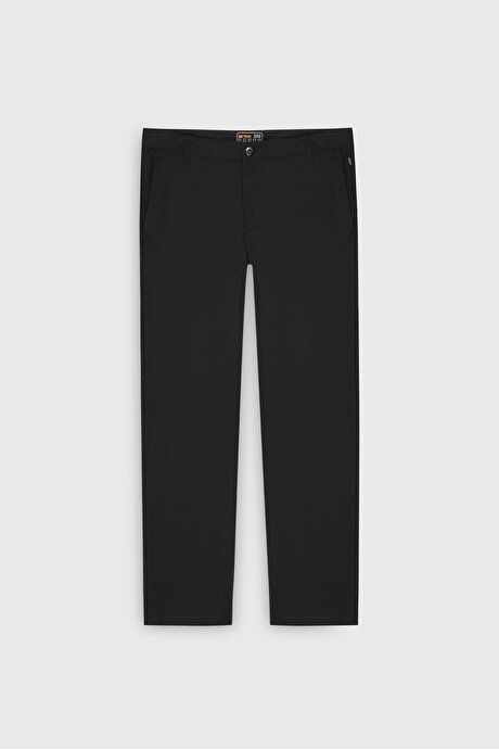 360 Her Yöne Esneyen Slim Fit Dar Kesim Yan Cep Siyah Pantolon resmi