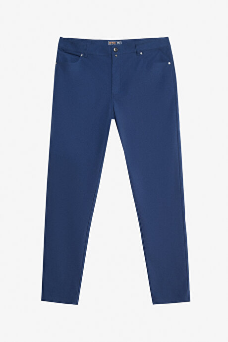 360 Her Yöne Esneyen Slim Fit Dar Kesim 5 Cep Casual Lacivert Pantolon resmi