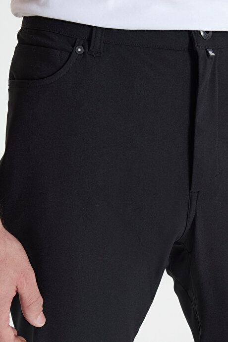 360 Her Yöne Esneyen Slim Fit Dar Kesim 5 Cep Casual Siyah Pantolon resmi
