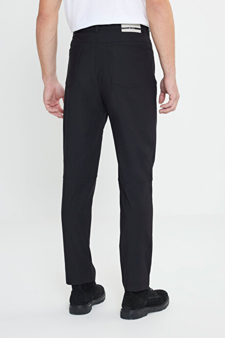 360 Her Yöne Esneyen Slim Fit Dar Kesim 5 Cep Casual Siyah Pantolon resmi