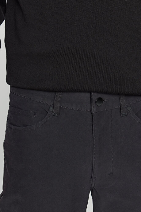 360 Her Yöne Esneyen Slim Fit Dar Kesim Pamuklu 5 Cep Casual Siyah Pantolon resmi
