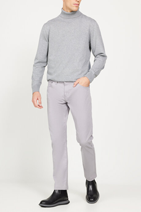 Slim Fit Dar Kesim 5 Cep Pamuklu Esnek Taş Pantolon resmi