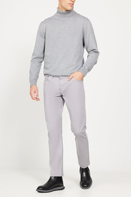 Slim Fit Dar Kesim 5 Cep Pamuklu Esnek Taş Pantolon resmi