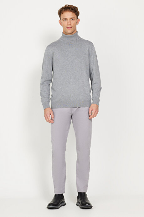 Slim Fit Dar Kesim 5 Cep Pamuklu Esnek Taş Pantolon resmi