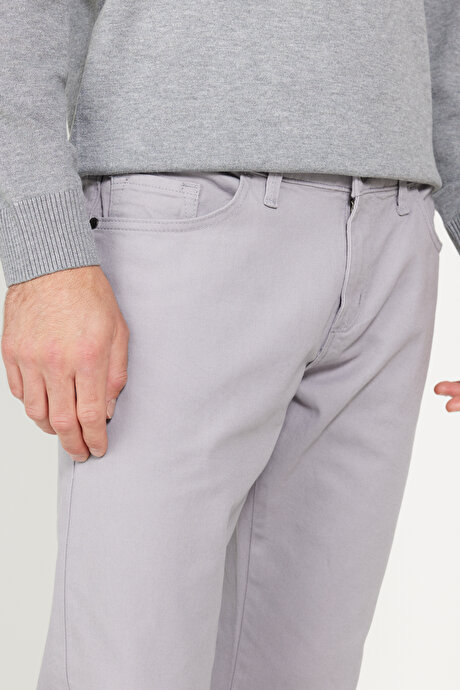 Slim Fit Dar Kesim 5 Cep Pamuklu Esnek Taş Pantolon resmi