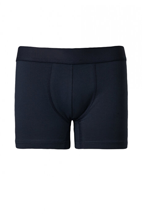 Premium Pamuklu 3'lü Paket Esnek Bordo-Lacivert Boxer resmi