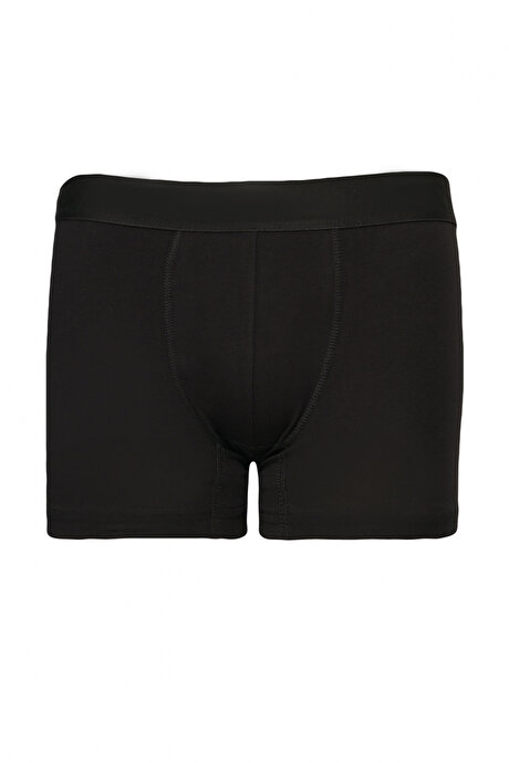 Premium Pamuklu 3'lü Paket Esnek Beyaz-Lacivert Boxer resmi