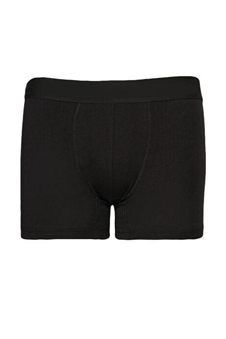 Premium Pamuklu 3'lü Paket Esnek Gri-Lacivert Boxer resmi