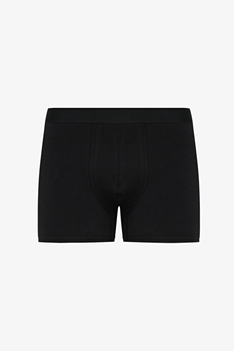 Premium Pamuklu 5'li Paket Esnek Siyah Boxer resmi