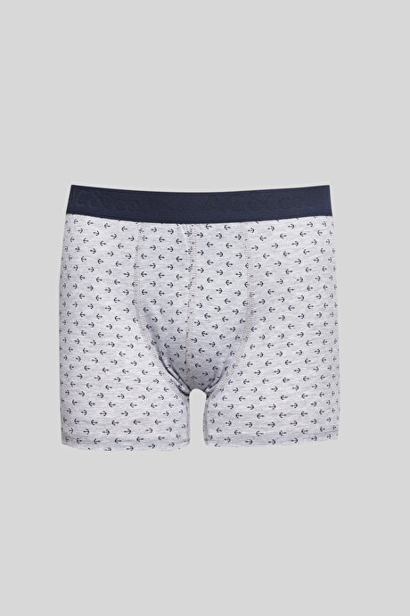 Premium Pamuklu 3'lü Paket Esnek Lacivert-Kırmızı Boxer resmi