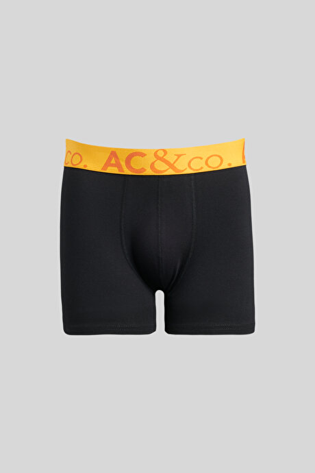 Premium Pamuklu 3'lü Paket Esnek Siyah-Lacivert-Antrasit Boxer resmi