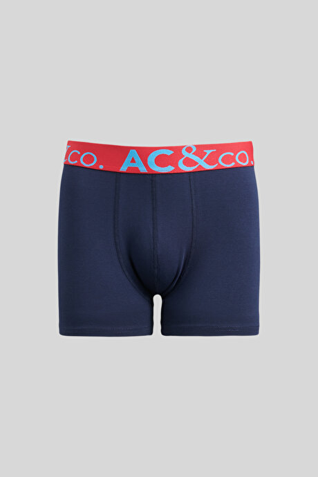 Premium Pamuklu 3'lü Paket Esnek Siyah-Lacivert-Antrasit Boxer resmi