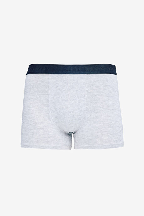 3'lü Standart Fit Normal Kesim Siyah-Gri Boxer resmi