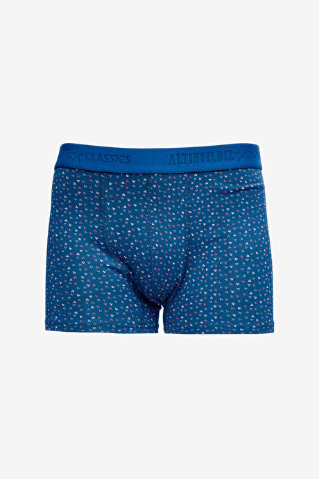 3'lü Standart Fit Normal Kesim Lacivert-Bordo Boxer resmi