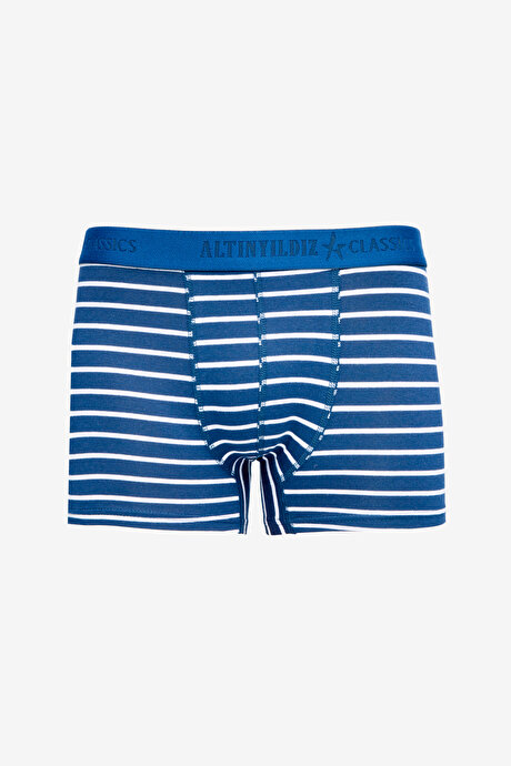 3'lü Standart Fit Normal Kesim Lacivert-Bordo Boxer resmi