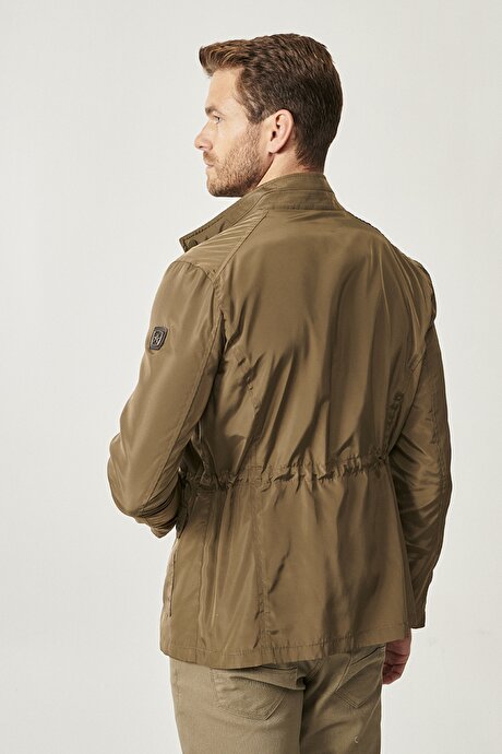 Açık Haki Overcoat Mont resmi