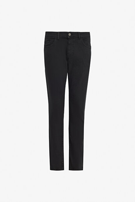360 Derece Her Yöne Esneyen Slim Fit Dar Kesim Pamuklu Rahat Siyah Pantolon resmi