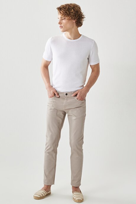 360 Derece Her Yöne Esneyen Slim Fit Dar Kesim Pamuklu Rahat Taş Pantolon resmi
