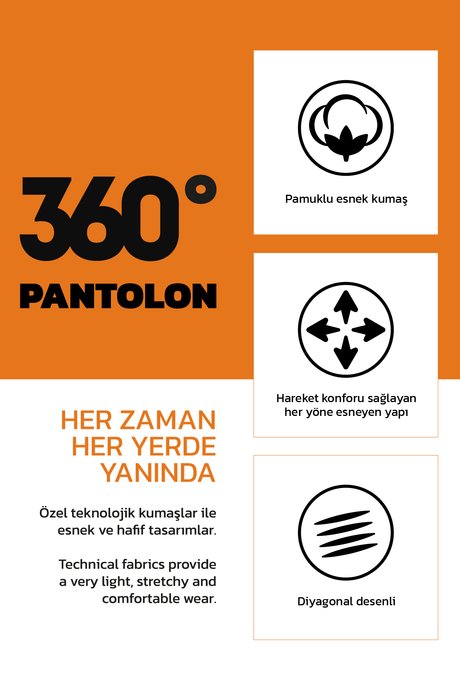 360 Derece Her Yöne Esneyen Slim Fit Dar Kesim Diyagonal Desenli Siyah Pantolon resmi