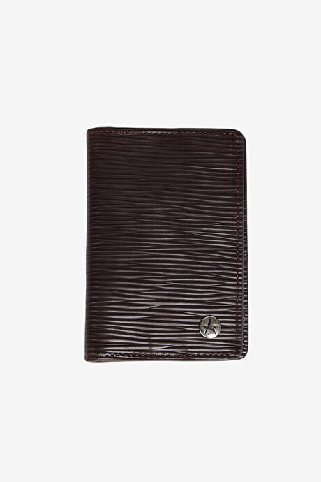 %100 Hakiki Deri Kahverengi Kartlık resmi