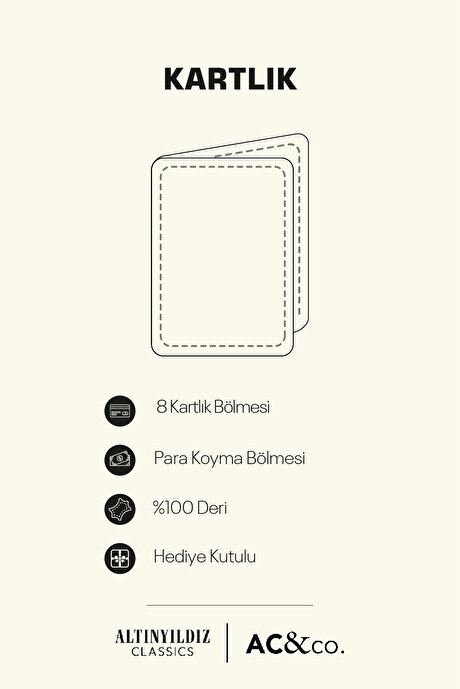 %100 Hakiki Deri Kahverengi Kartlık resmi