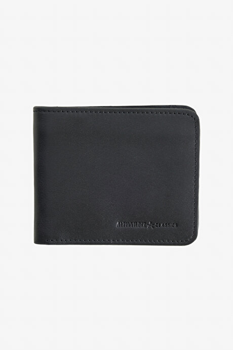 %100 Deri Siyah Cüzdan resmi