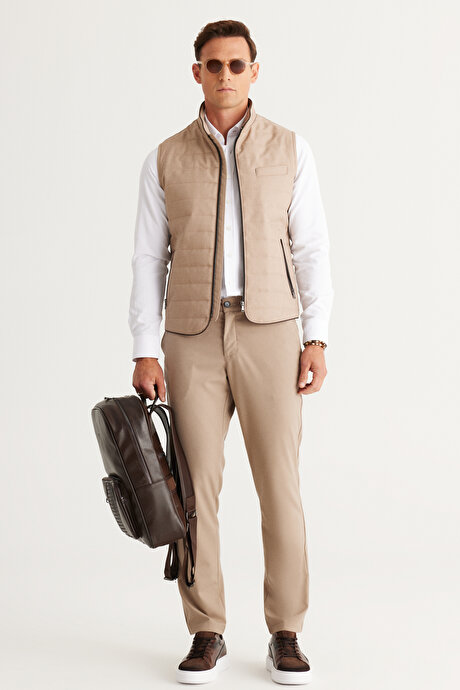 Slim Fit Dar Kesim Oxford Düğmeli Yaka Armürlü Pamuklu Beyaz Gömlek resmi