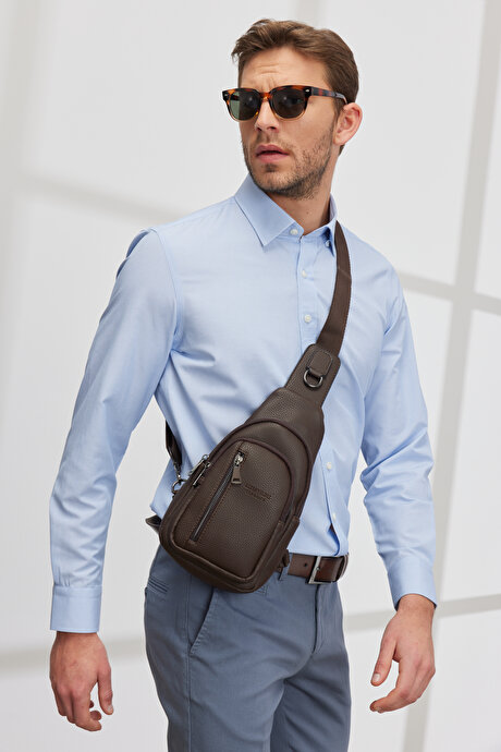 Slim Fit Dar Kesim Gizli Düğmeli Yaka Pamuklu Mavi-Beyaz Gömlek resmi
